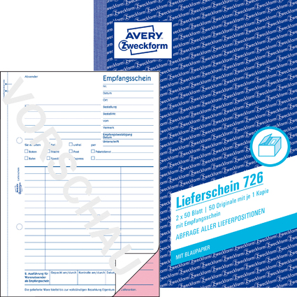 AVERY Zweckform Formularbuch "Liefer-/Empfangsschein", A5