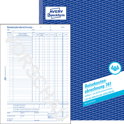 AVERY Zweckform Formularbuch "Reisekostenabrechnung", A4