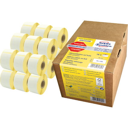 AVERY Zweckform Rollenetiketten, 89 x 36 mm, Gropackung