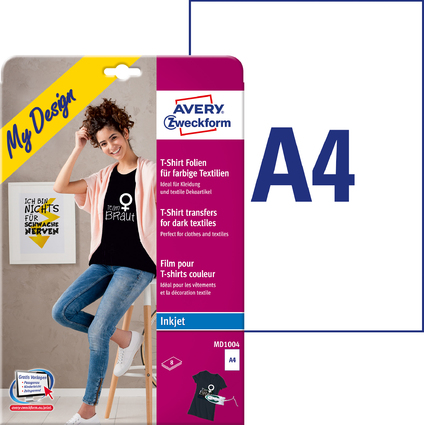 AVERY Zweckform My Design T-Shirt Transfer-Folie, DIN A4