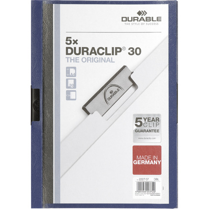 DURABLE Klemmhefter DURACLIP ORIGINAL 30, DIN A4, dunkelblau