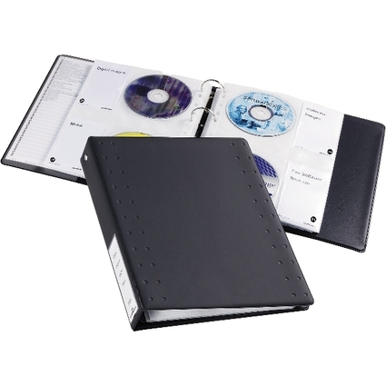 DURABLE CD-/DVD-INDEX Ringbuch 40, fr 40 CD's, anthrazit