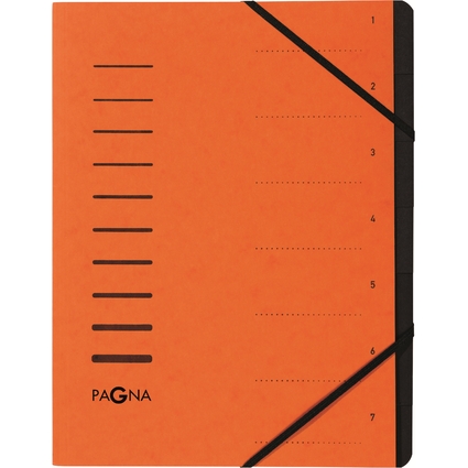 PAGNA Ordnungsmappe "Sorting File", 7 Fcher, orange
