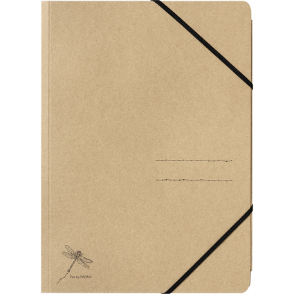 PAGNA Eckspannermappe "Pur", DIN A4, Karton, natur