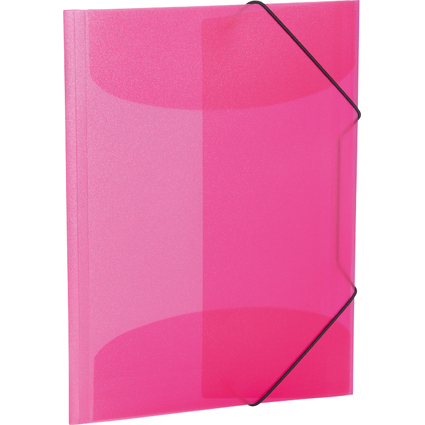 HERMA Eckspannermappe, PP, DIN A4, pink-transluzent