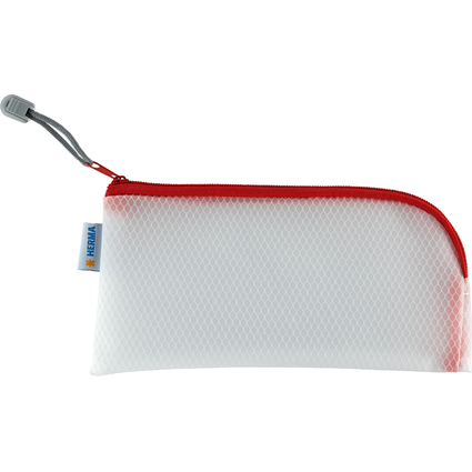 HERMA Reißverschlusstasche "Mesh Bags", 230 x 110 mm, rot