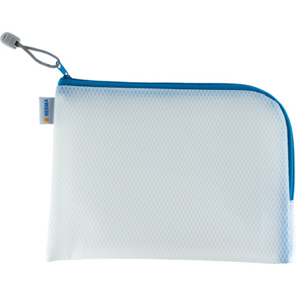 HERMA Reiverschlusstasche "Mesh Bags", DIN A5, blau