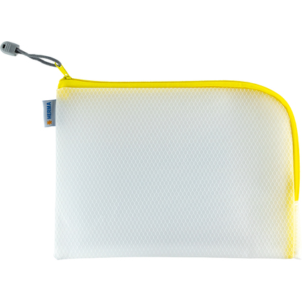 HERMA Reißverschlusstasche "Mesh Bags", DIN A5, gelb