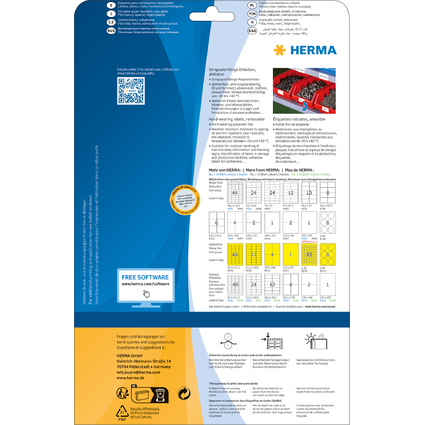 HERMA Folien-Etiketten SPECIAL, Durchmesser: 30 mm, ablsbar