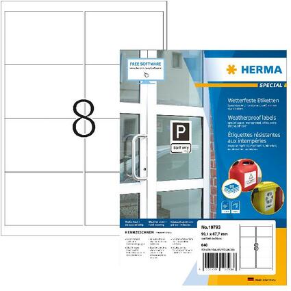 HERMA Wetterfeste Etiketten aus Spezialpapier, 99,1x67,7 mm