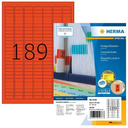 HERMA Universal-Etiketten SPECIAL, 25,4 x 10 mm, rot