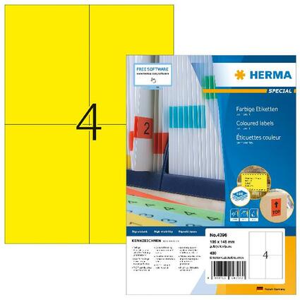 HERMA Universal-Etiketten SPECIAL, 105 x 148 mm, gelb