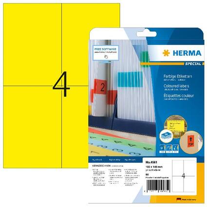 HERMA Universal-Etiketten SPECIAL, 105 x 148 mm, gelb