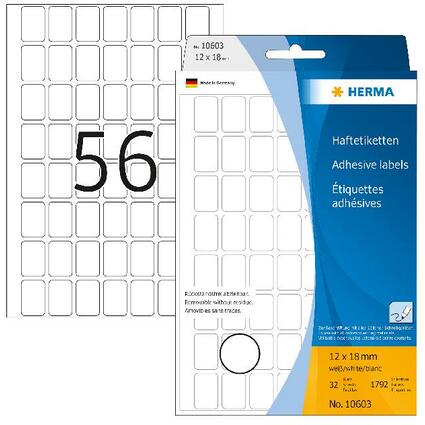 HERMA Vielzweck-Etiketten, 12 x 18 mm, zur Handbeschriftung