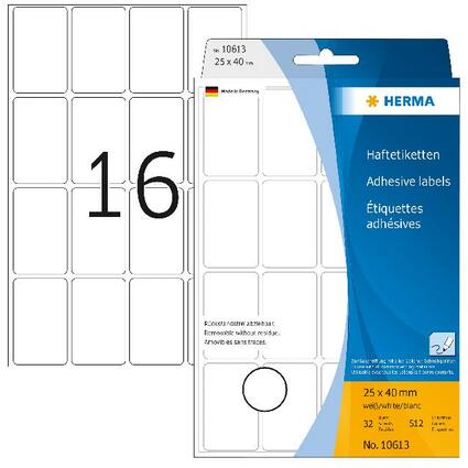 HERMA Etiketten "Movables" 25 x 40 mm, zur Handbeschriftung