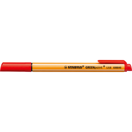 STABILO Faserschreiber GREENpoint, 0,8 mm, rot