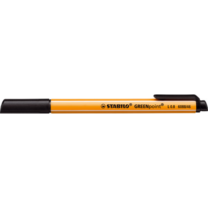 STABILO Faserschreiber GREENpoint, 0,8 mm, schwarz