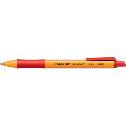 STABILO Druckkugelschreiber pointball, 0,5 mm, rot