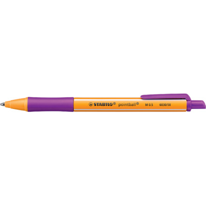 STABILO Druckkugelschreiber pointball, 0,5 mm, lila