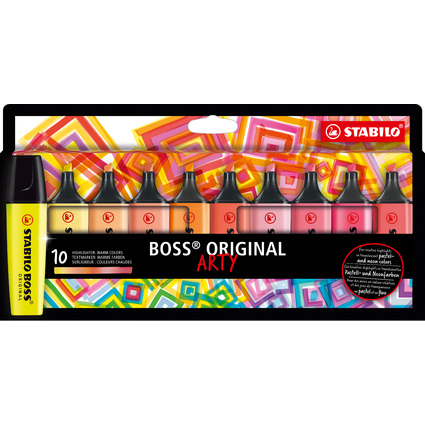 STABILO Textmarker BOSS ORIGINAL, 10er Kartonetui ARTY