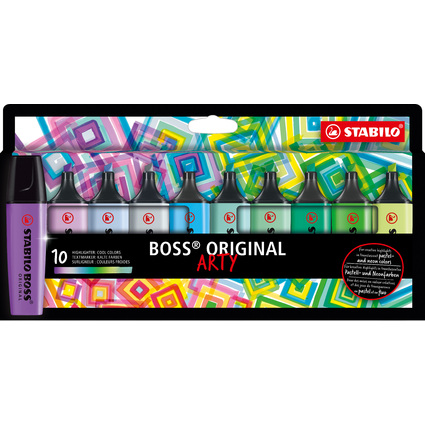 STABILO Textmarker BOSS ORIGINAL, 10er Karton-Etui ARTY