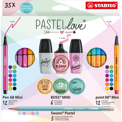 STABILO Stifte-Set Pastellove Mini, 35er Etui