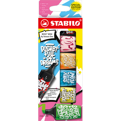 STABILO Textmarker BOSS MINI by Snooze One, 6er Etui