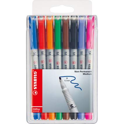 STABILO Nonpermanent-Marker OHPen universal, 8er Etui