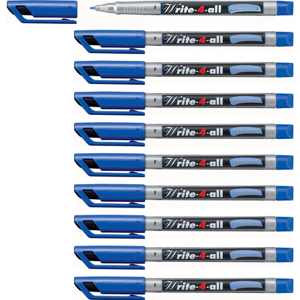STABILO Permanent-Marker Write-4-all, F, blau
