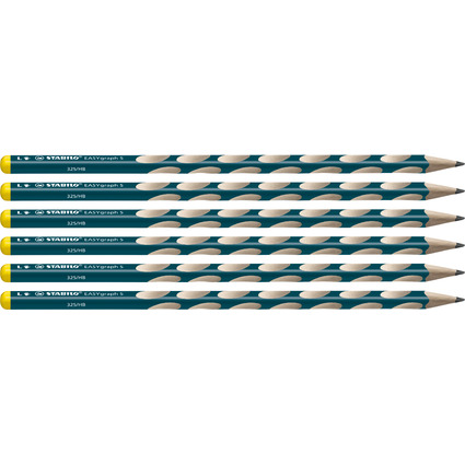 STABILO Bleistift EASYgraph S - L, Hrtegrad: HB, petrol