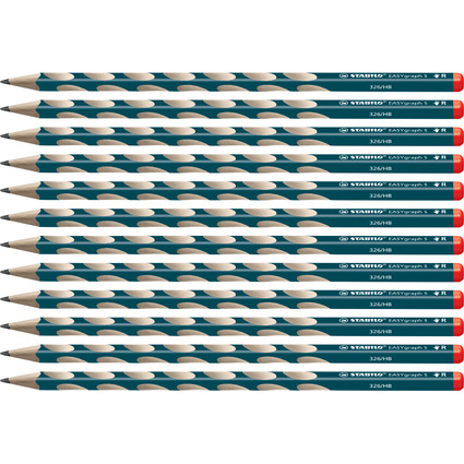STABILO Bleistift EASYgraph S, Hrtegrad: HB, petrol