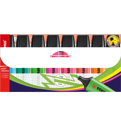 STABILO Textmarker BOSS ORIGINAL, 8er Kunststoffetui