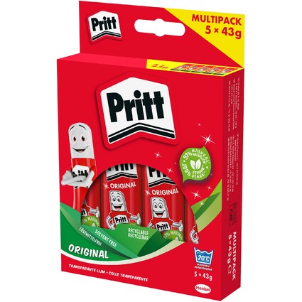 Pritt Klebestift 5 x 43 g im Multi-Pack, lsemittelfrei