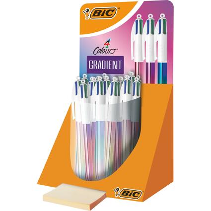 BIC Druckkugelschreiber 4 Colours Gradient, 30er Display