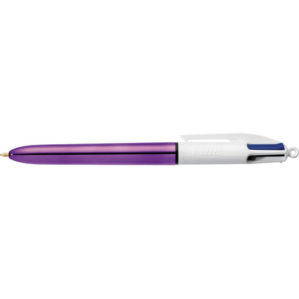 BIC Druckkugelschreiber 4 Colours Shine, 0,32 mm, violett