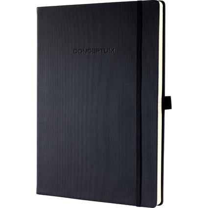 sigel Notizbuch Conceptum, DIN A4, punktkariert, schwarz