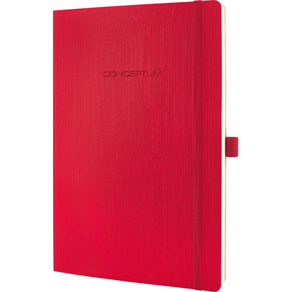 sigel Notizbuch Conceptum, DIN A4, kariert, rot