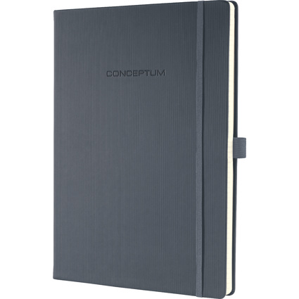 sigel Notizbuch Conceptum, DIN A4, kariert, grau