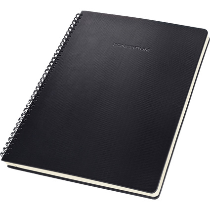 sigel Collegeblock Conceptum, DIN A4, liniert, schwarz