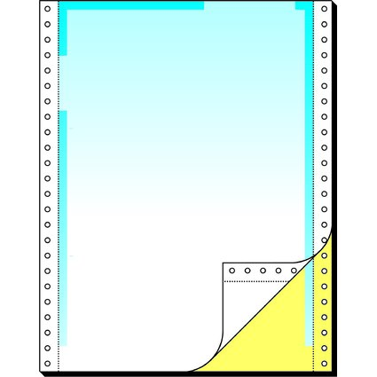 sigel Computer-Briefbogen endlos, Farbverlauf blau, 2-fach