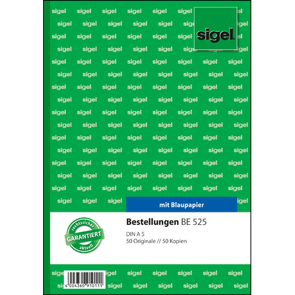 sigel Formularbuch "Bestellung", A5, 2 x 50 Blatt