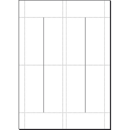 sigel Tischkarte, hochwei, 185 g/qm, 95 x 42 mm