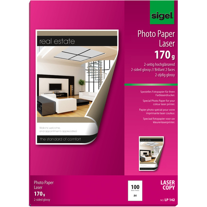 sigel Foto-Papier, DIN A4, 170 g/qm, 2-seitig glossy