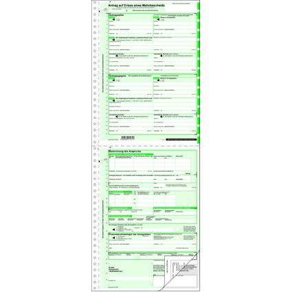 sigel Vordruck "Mahnbescheid", A4, SD, 2 x 2 Blatt