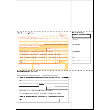 sigel Bankformular "PC-SEPA-berweisung", DIN A4