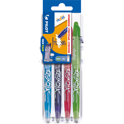 PILOT Tintenroller FRIXION BALL 07 Set2Go, 4er Etui Fun