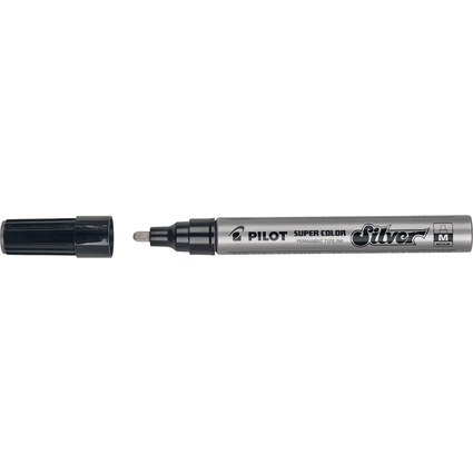 PILOT Permanent-Marker SUPER COLOR Silver, medium, silber