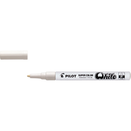PILOT Permanent-Marker SUPER COLOR, feine Spitze, weiß