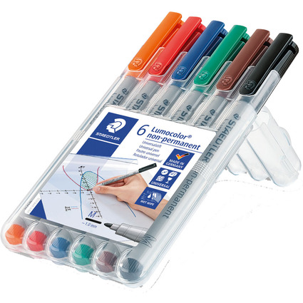 STAEDTLER Lumocolor NonPermanent-Marker 315M, 6er Etui