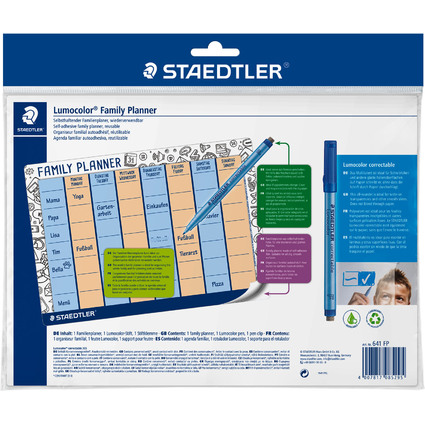 STAEDTLER Familienplaner-Set Lumocolor correctable, DIN A4